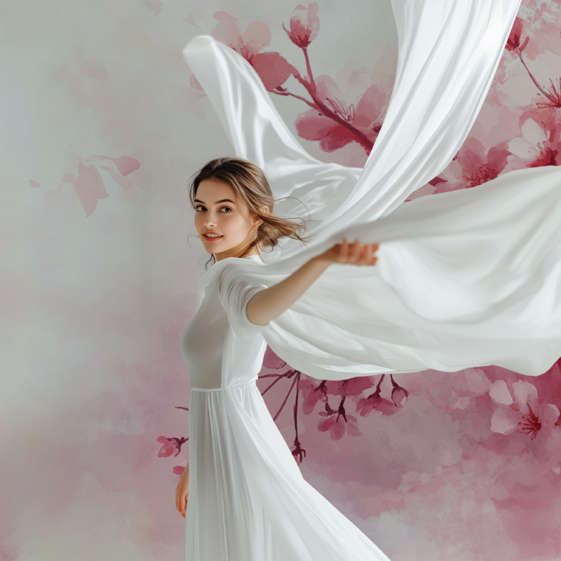 Papier peint arbre japonais modele