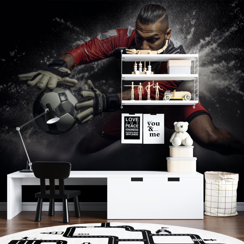 Papier peint garcon grafitti foot tapisserie chambre ados