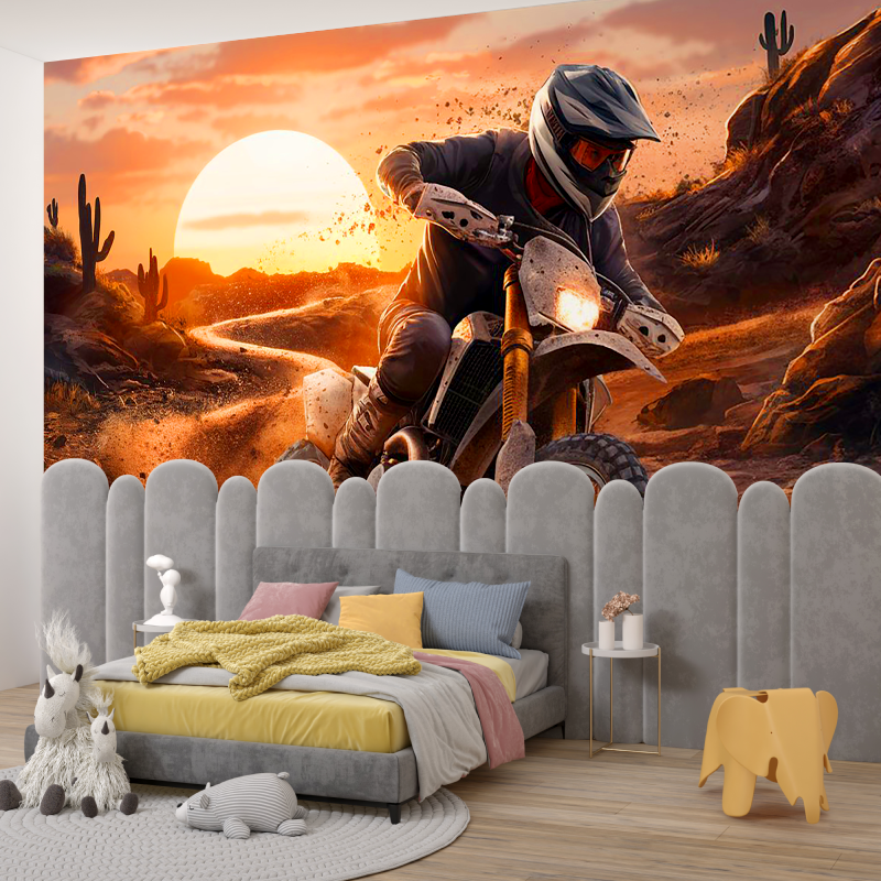 Papier peint garcon pas cher moto garcon345