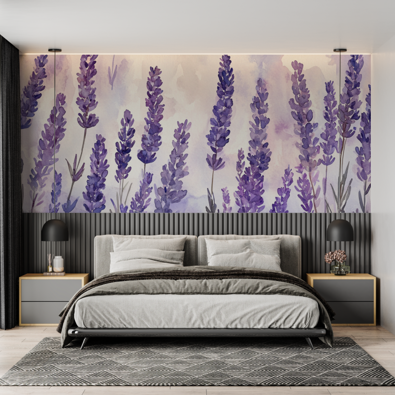 Papier peint lavande tendance mural adulte