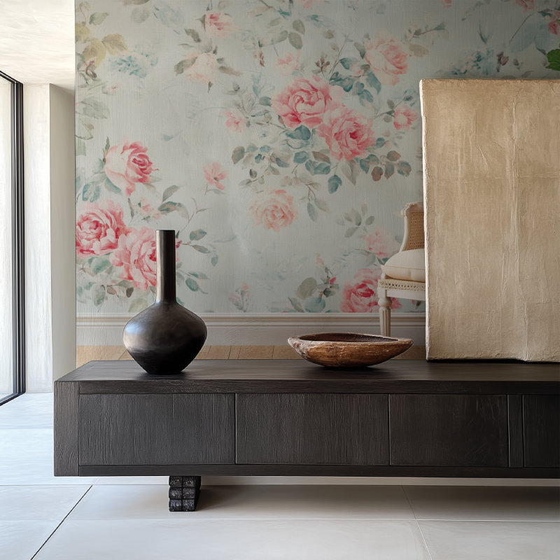 Papier peint vintage pastel salle manger papier