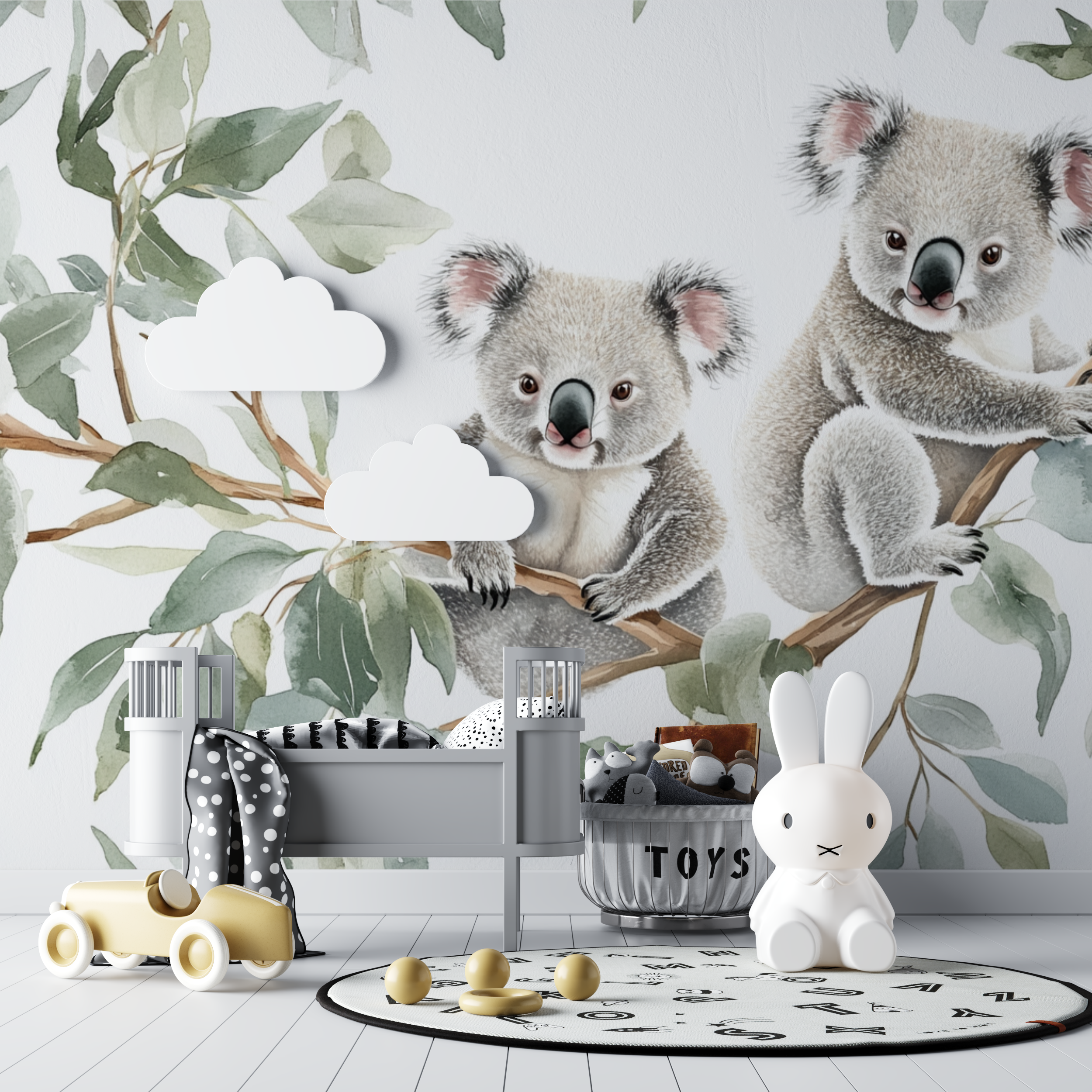 Papier peint koala dans le silence du matin bebe tipi