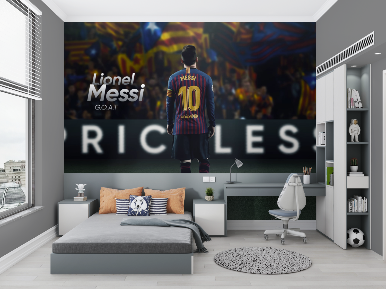 Papier peint messi chambre petit