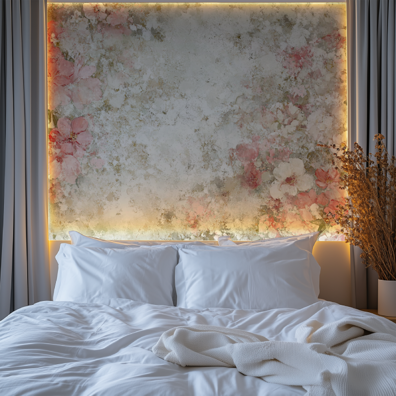 Papier peint fleur tombante chambre premium