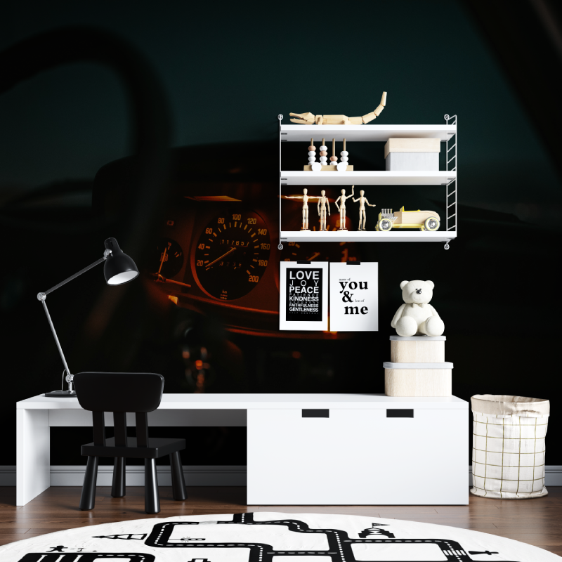Papier peint 3d tableau de bord...re tapisserie chambre ados