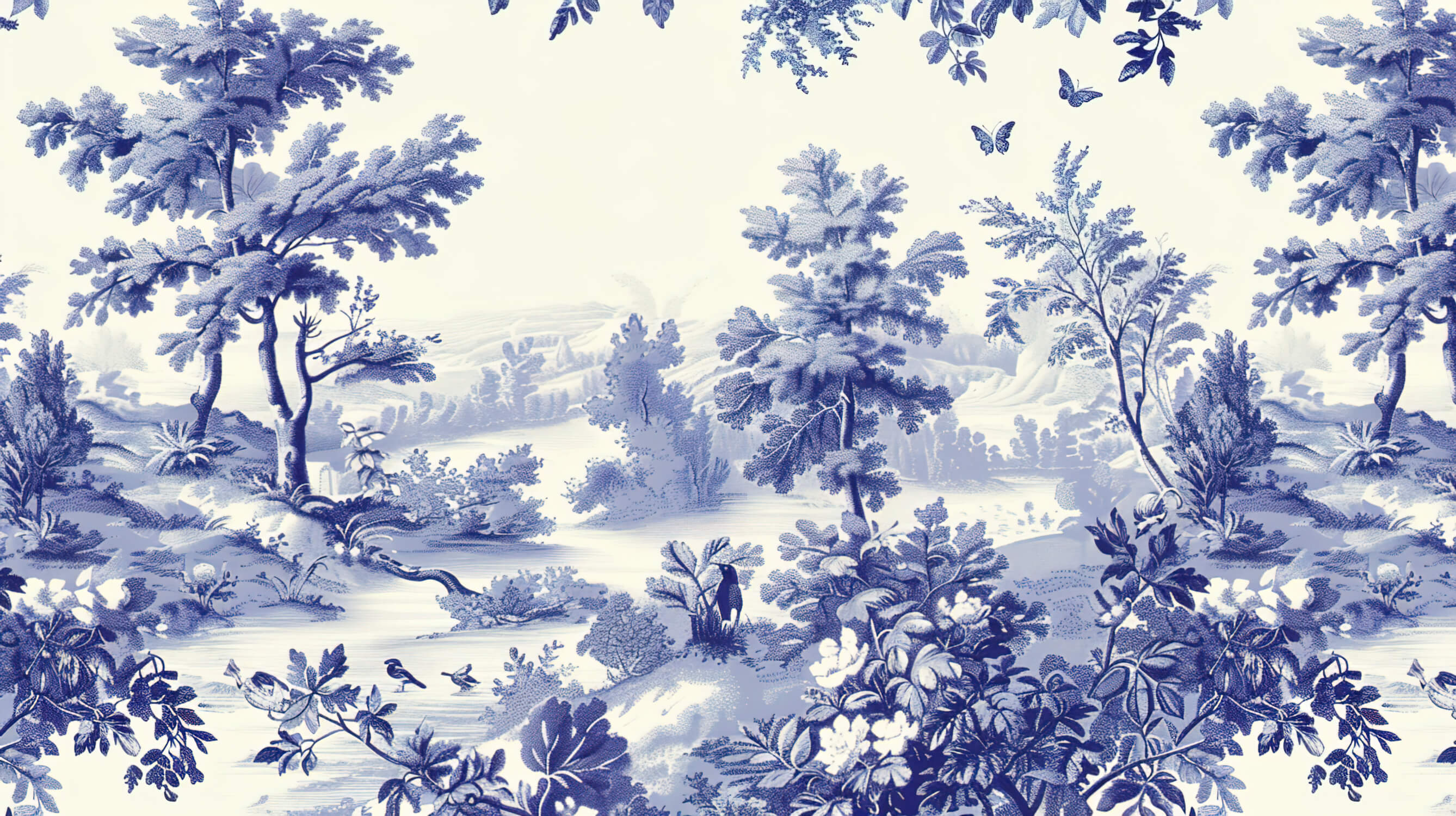 Papier Peint Toile De Jouy Impression