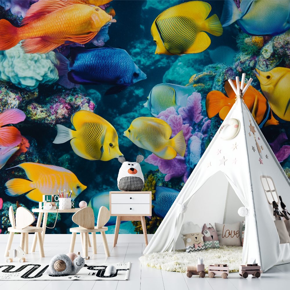 Papier peint marin decoration p...ons tropicaux chambre bebe