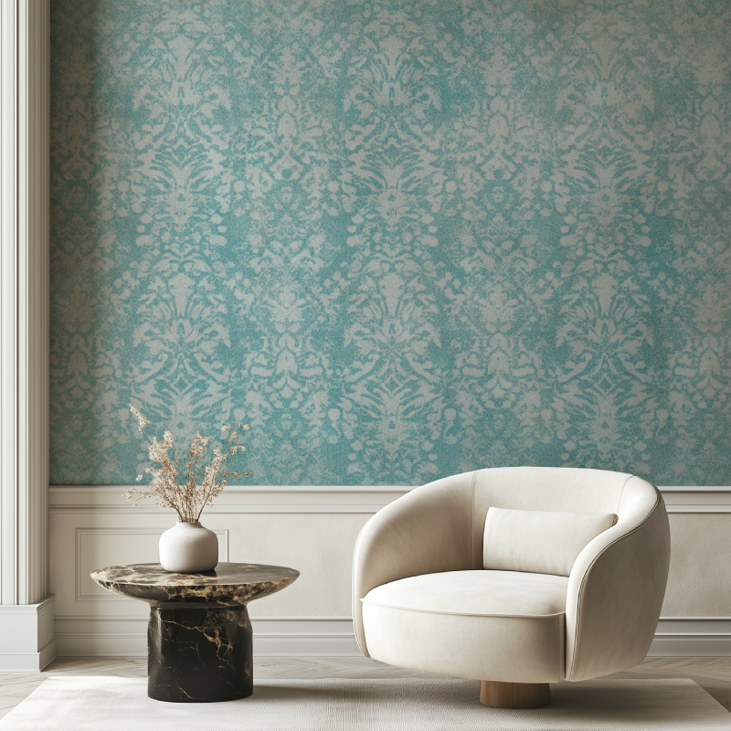 Papier peint vintage petits motifs chaise tendance