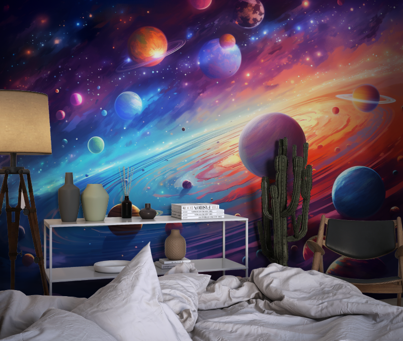 Papier peint poster espace fantastique chambre dado1