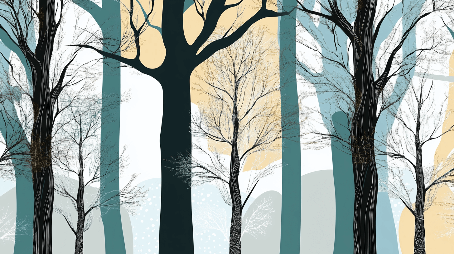 Papier Peint Arbre Rayures