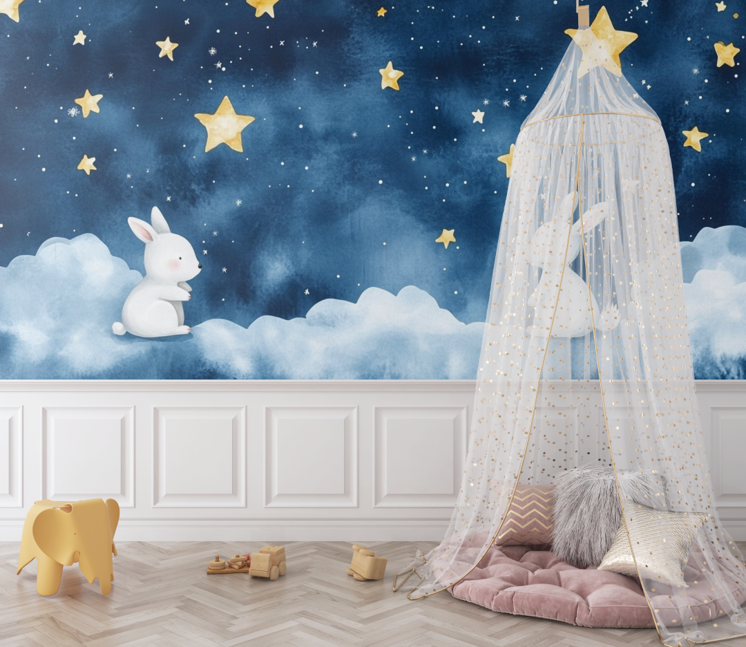 Papier peint constellation et copains bebe