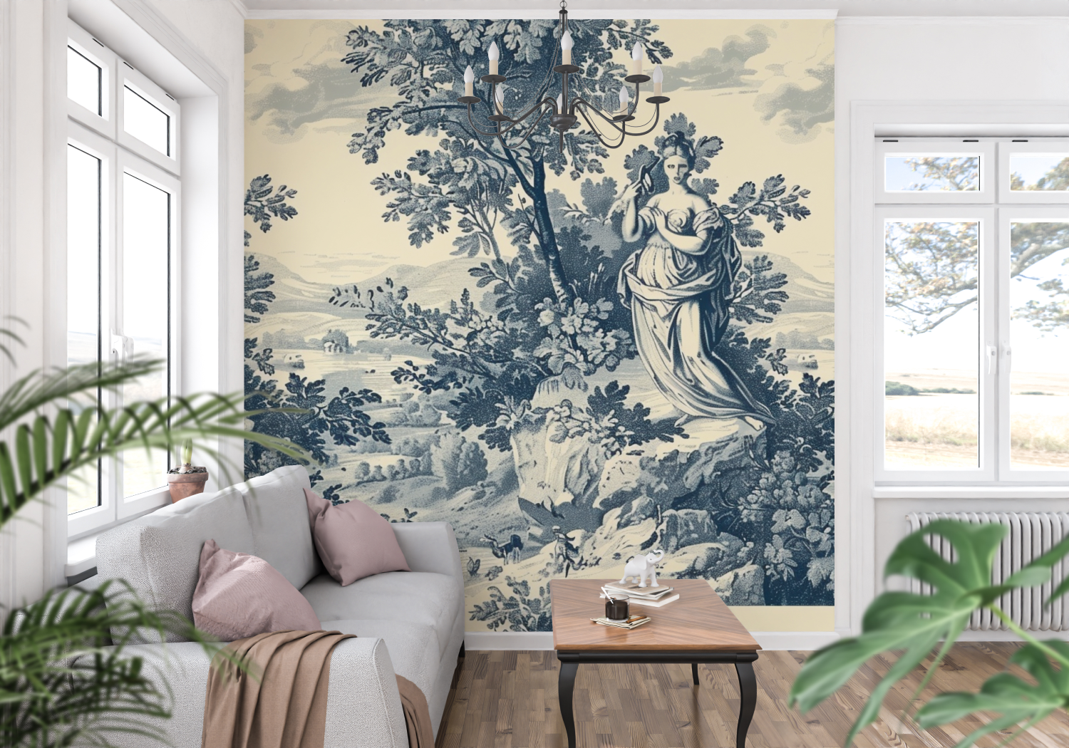 Papier Peint Toile De Jouy Tapisserie - tapisserie