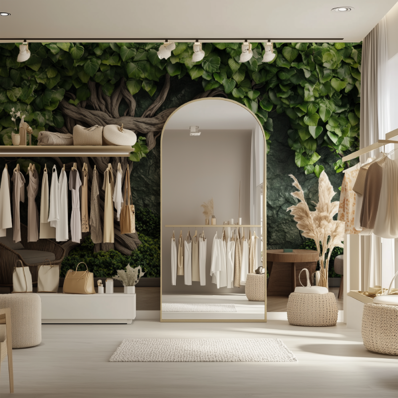 Papier peint arbre 3d dressing