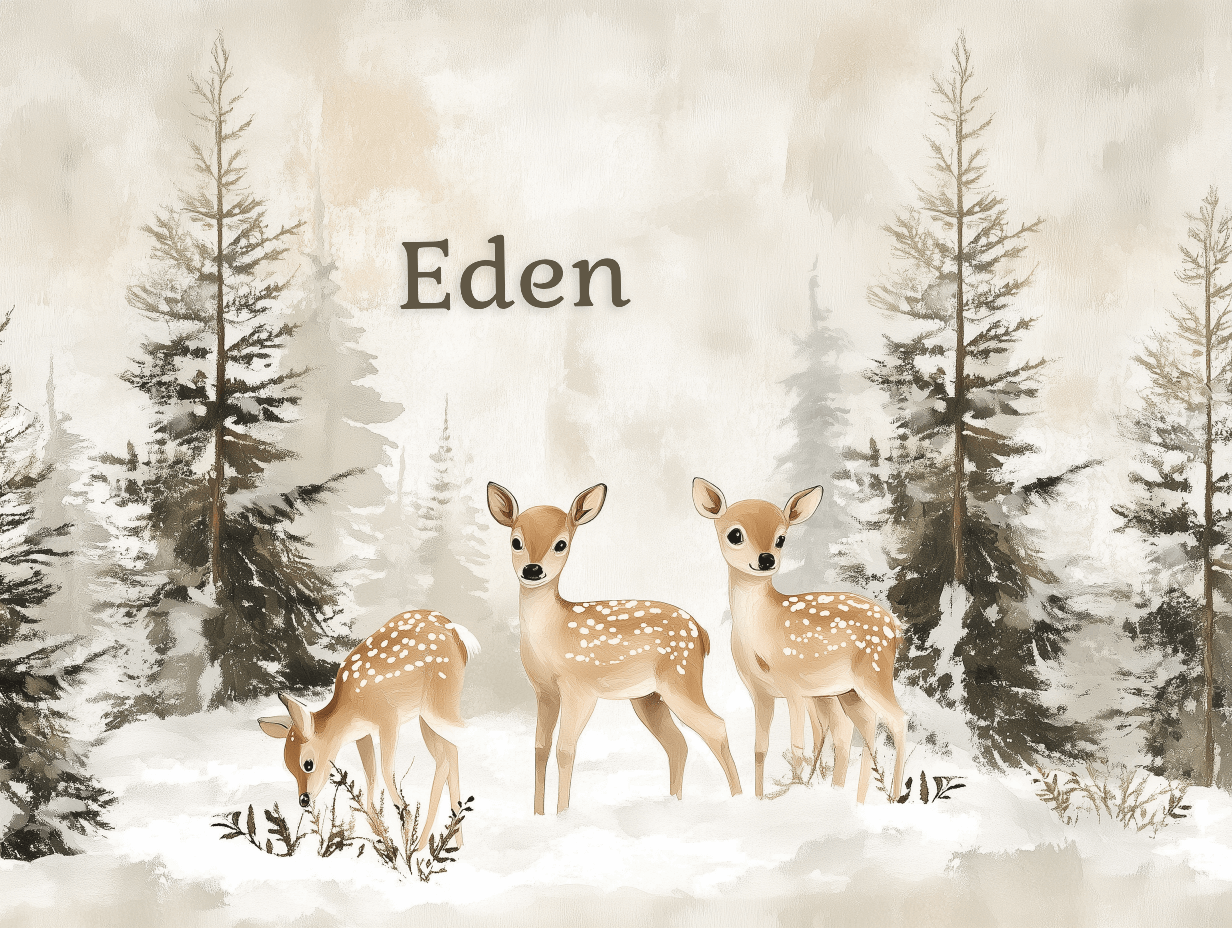 Papier Peint Prénom Bois Sauvage