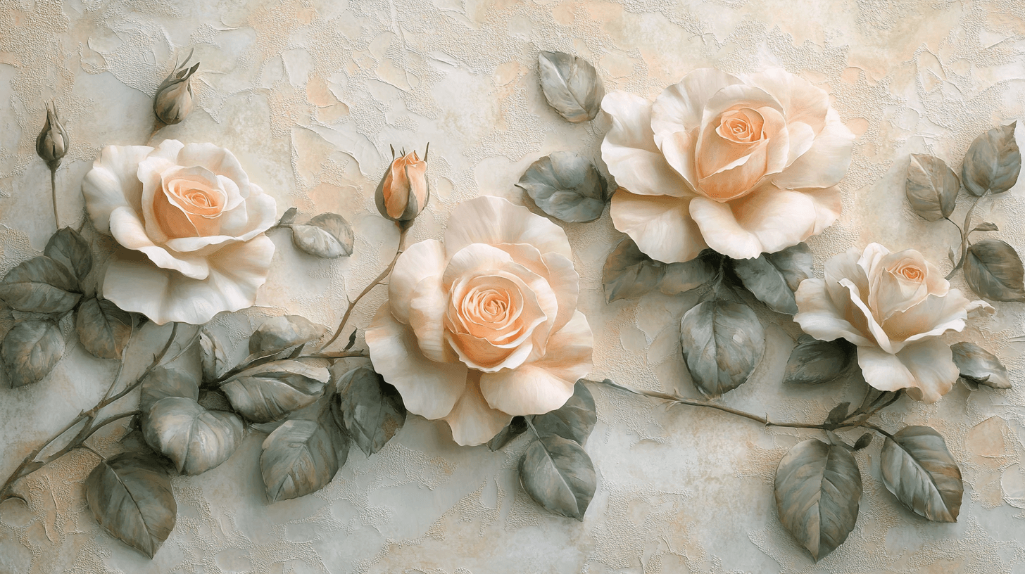 Papier Peint Fleur Style Vintage