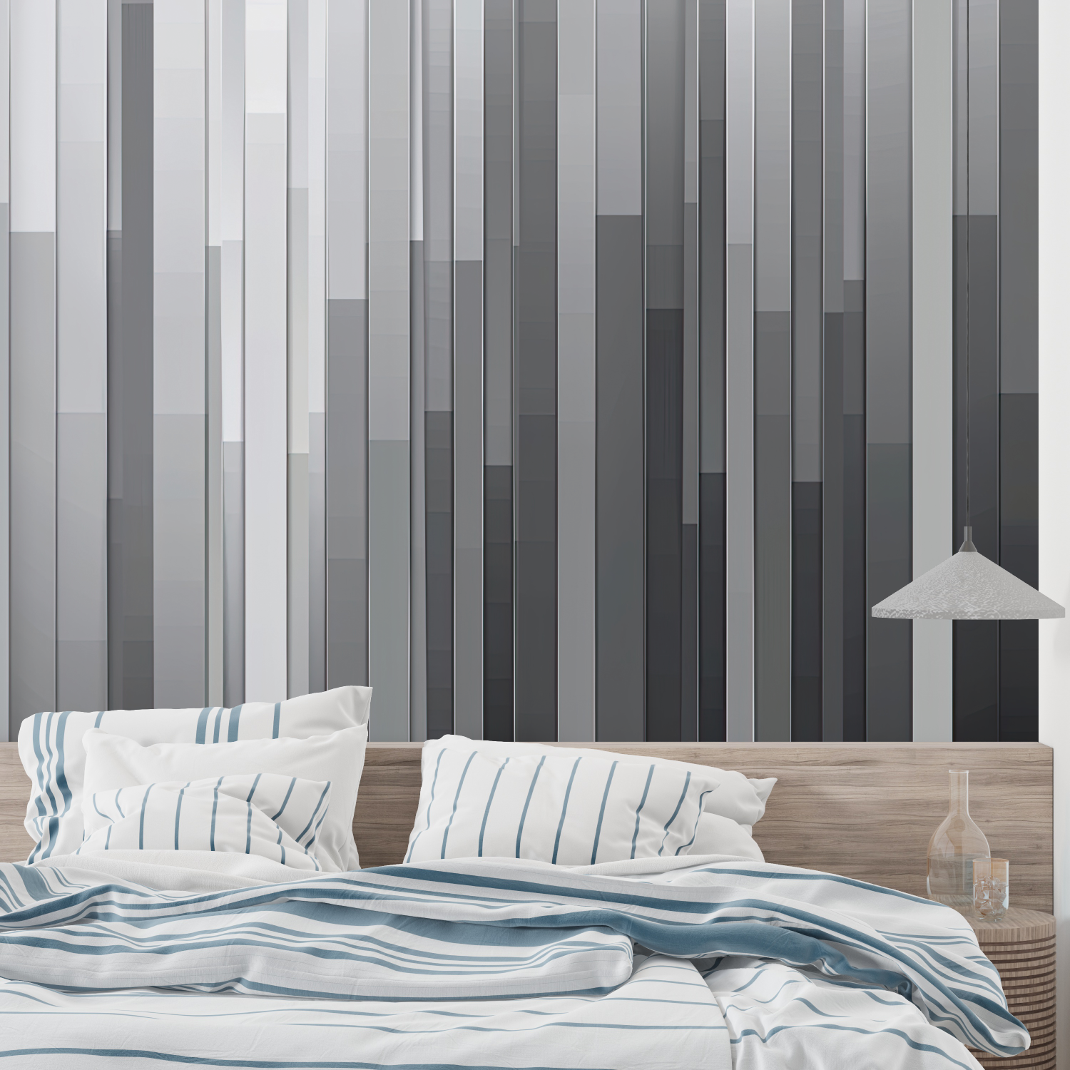 Papier Peint Salon Gris - sur mesure