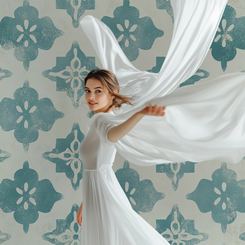 Papier peint vintage scandinave modele