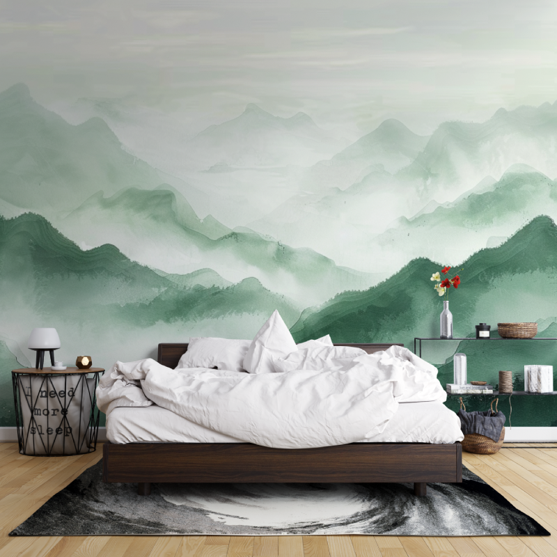 Papier peint foret brumeuse leroy merlin mur