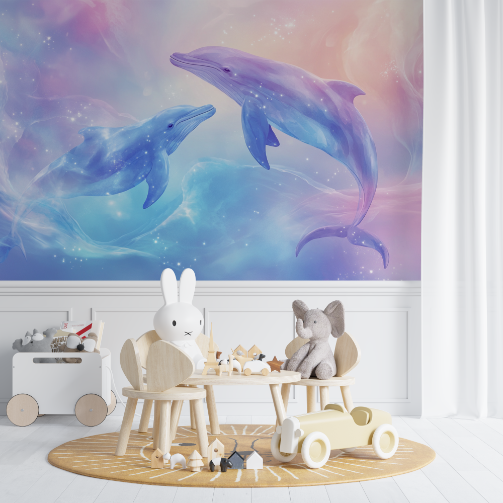 Papier peint animaux marins chambre de bebe