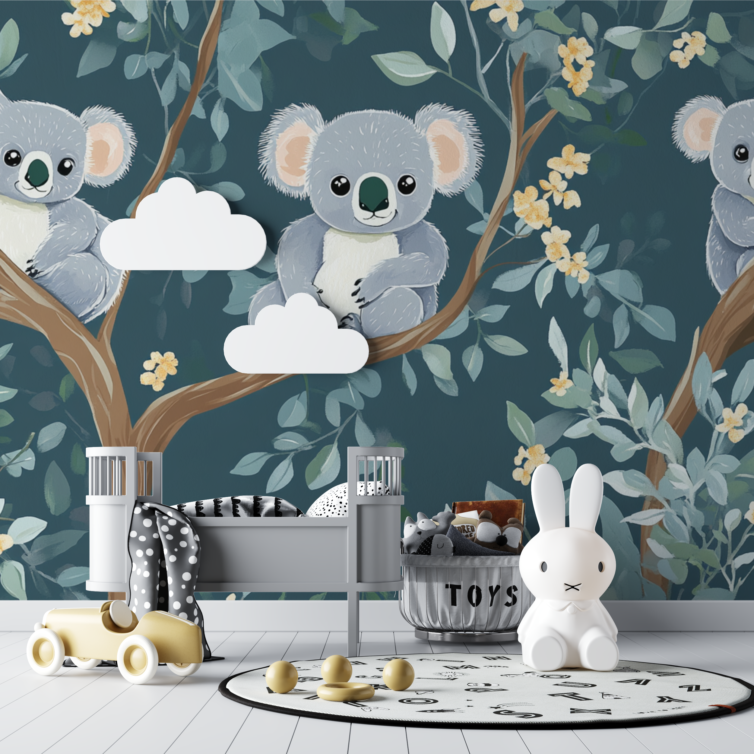 Papier peint koala perche en haut dun arbre bebe tipi