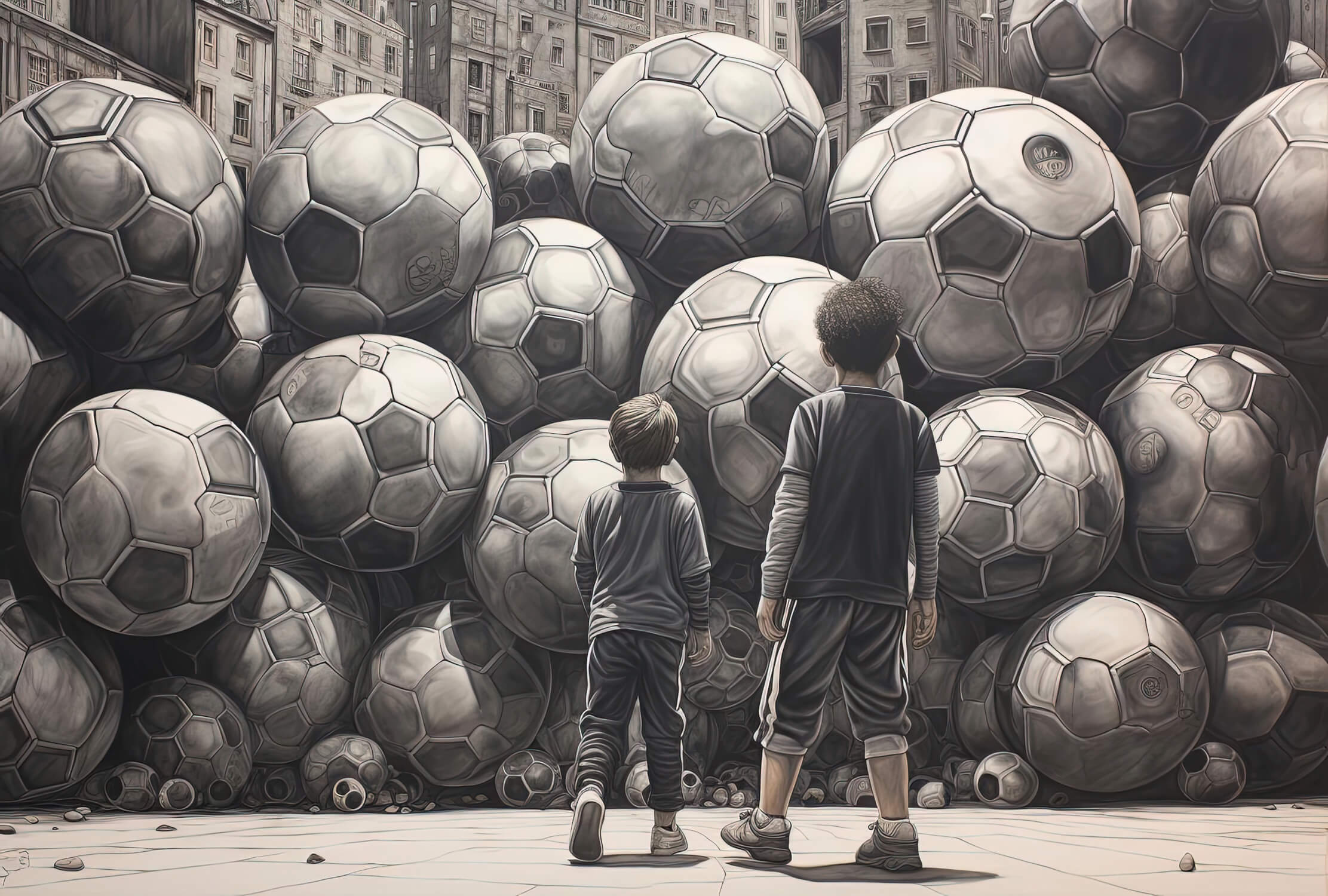 Papiers Peint Foot Noir Et Blanc Illusion