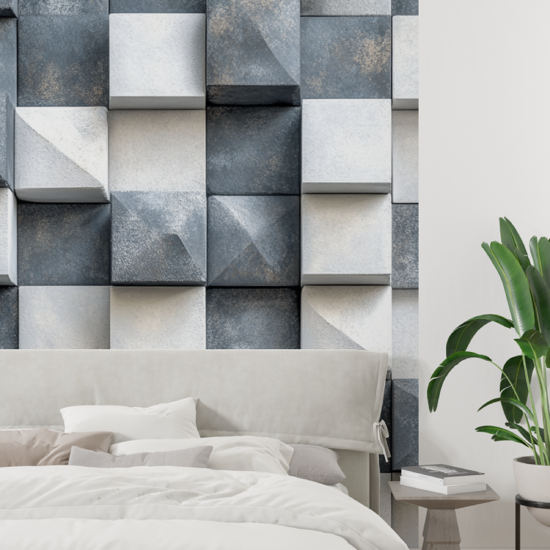 Papier peint trompe loeil moderne tapisserie tendance