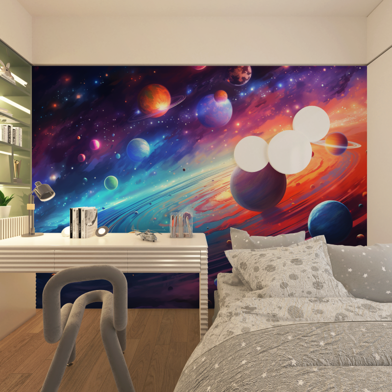 Papier peint poster espace fantastique chambre adolescents