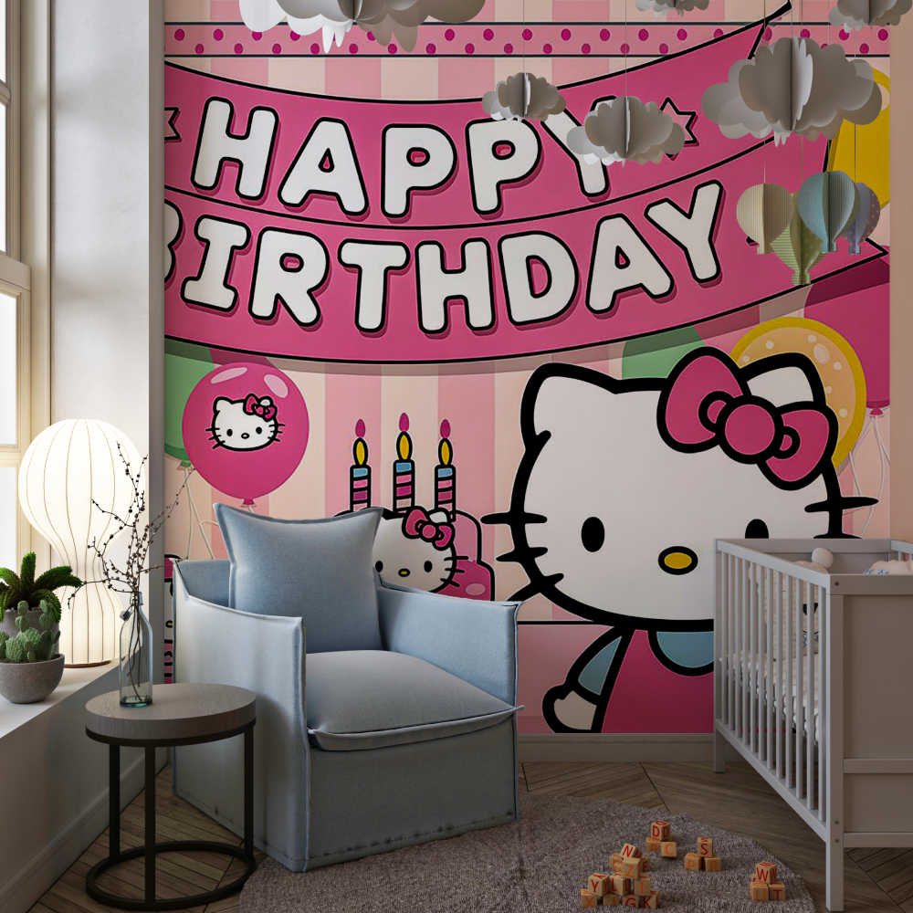 Papier peint hello kitty chambre chambre de fille