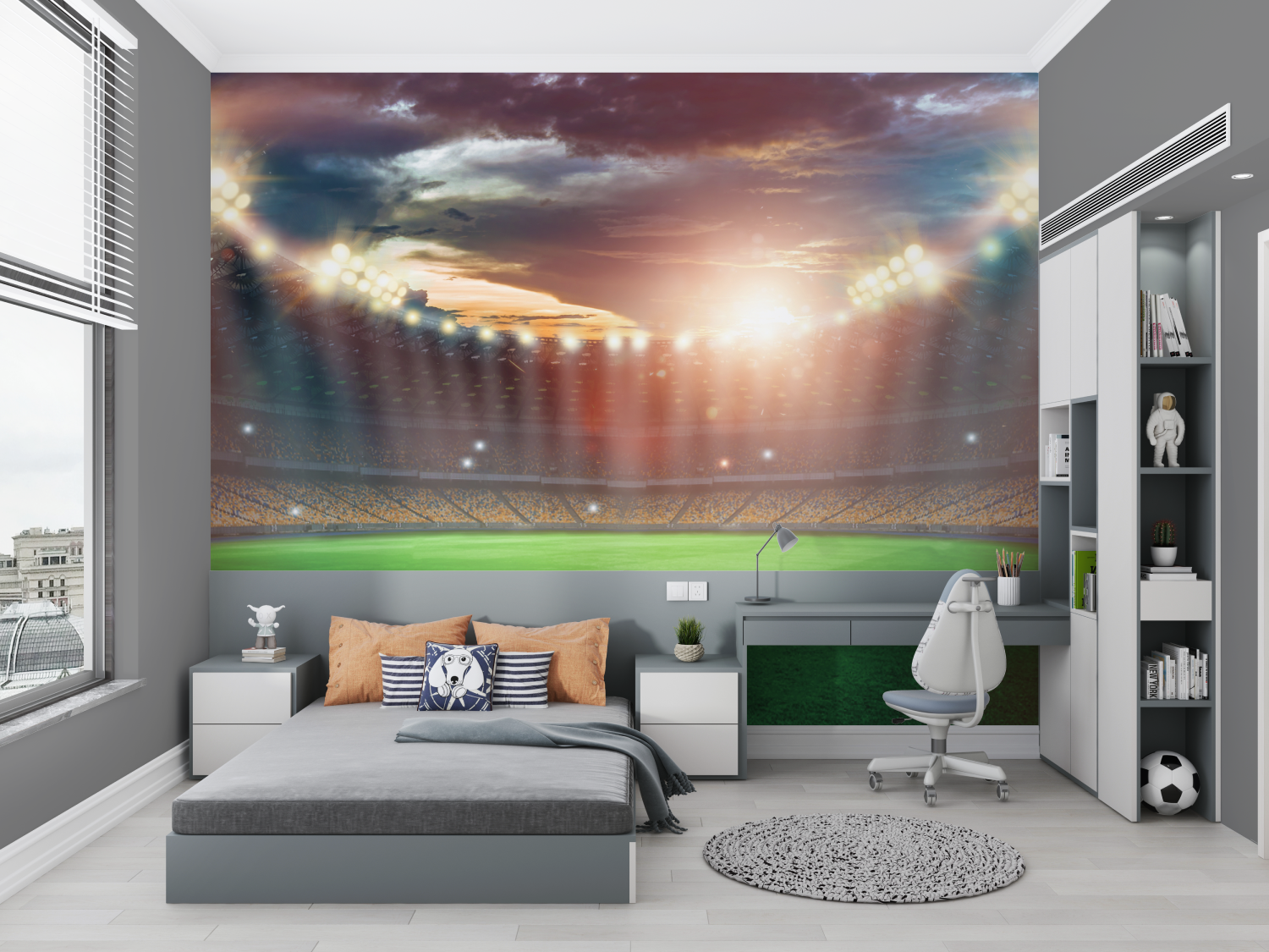 Papier peint chambre foot chambre petit