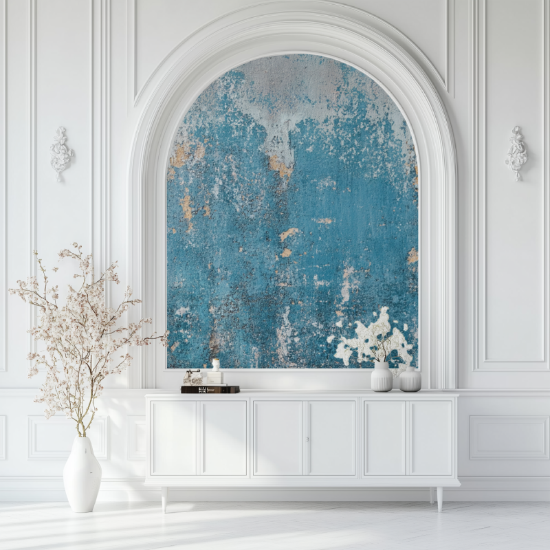 Papier peint vintage texture salon blanc