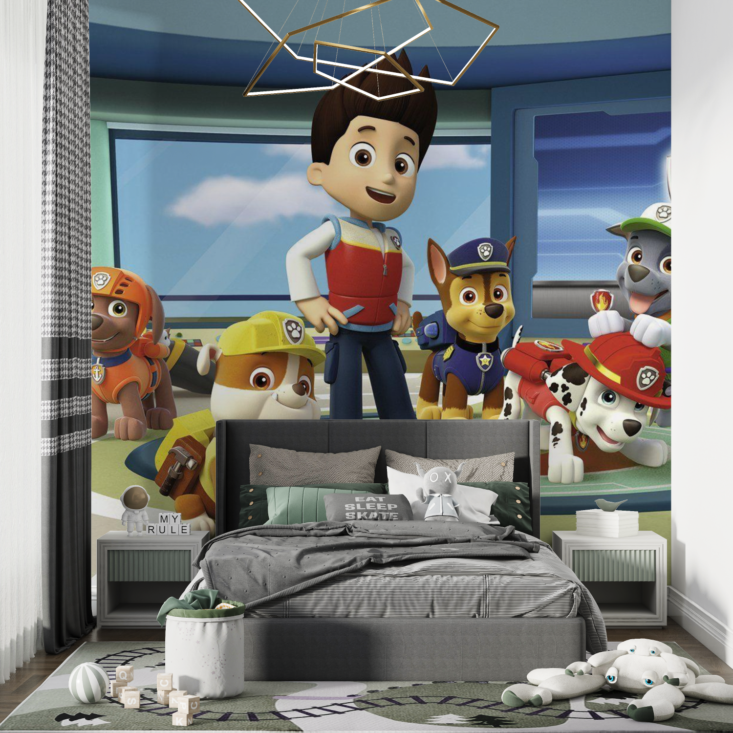 Papier peint pat patrouille enfants chambre de garcon