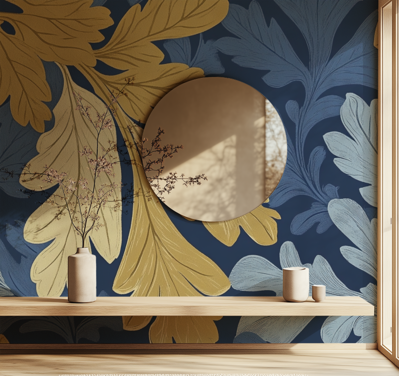 Papier peint vintage original miroir