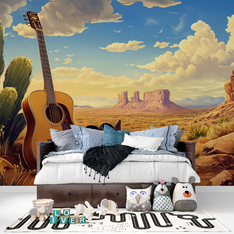 Papier peint musique country panoramique garcon