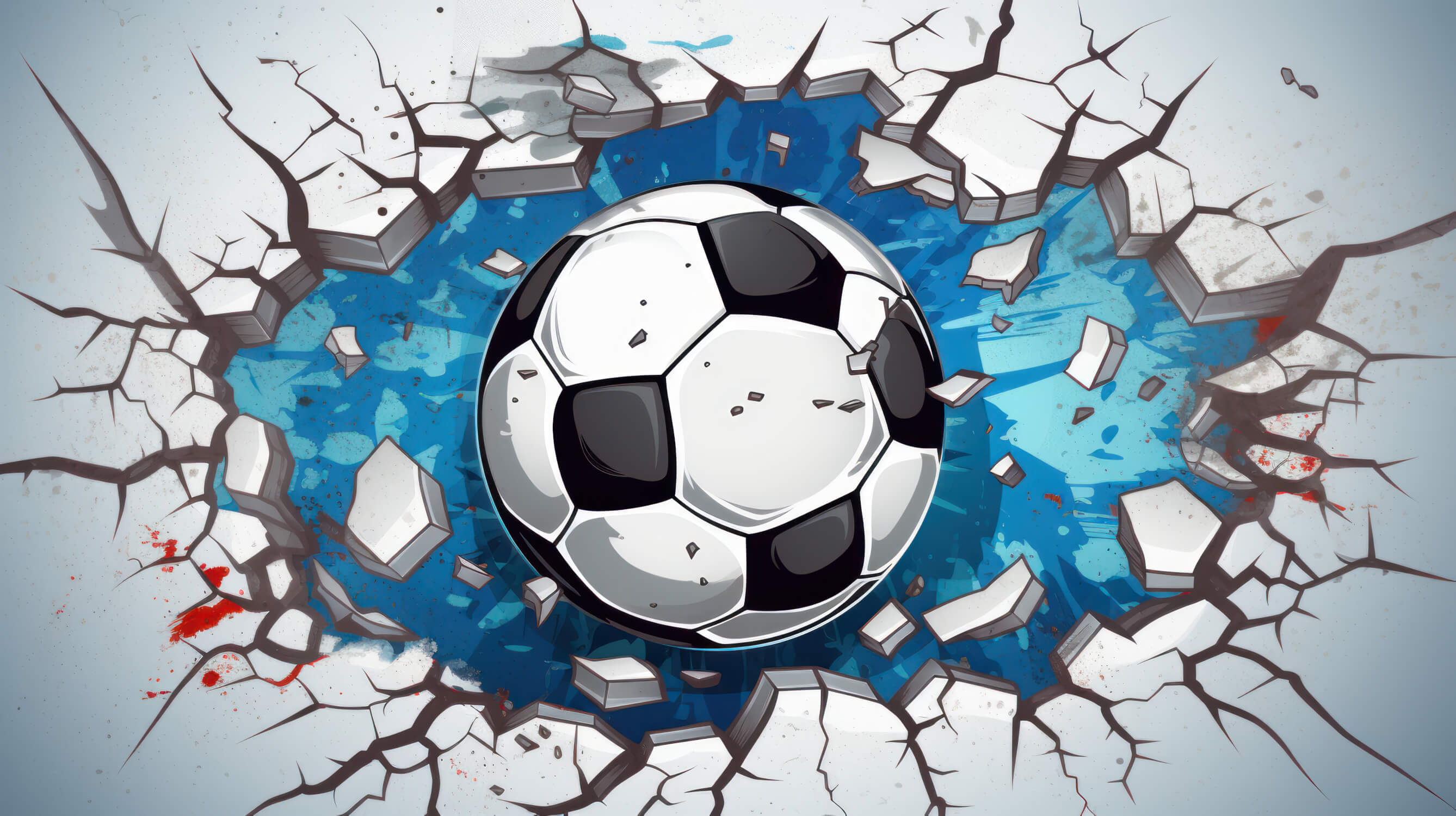 Papier Peint 3D Football Grafitti