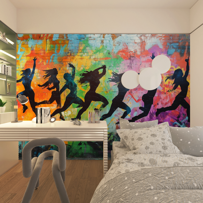 Papier peint jeune hip hop chambre adolescents