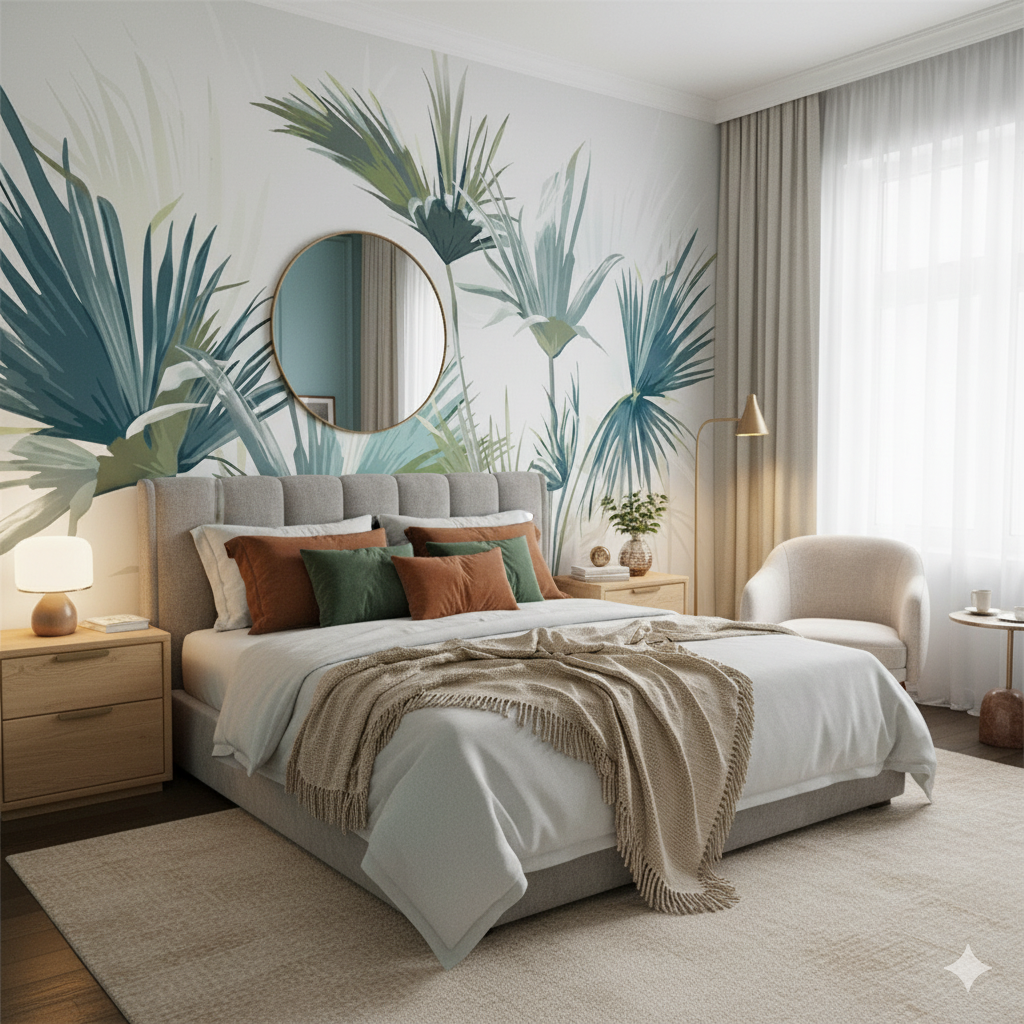 Dschungel-Tapete für Schlafzimmer