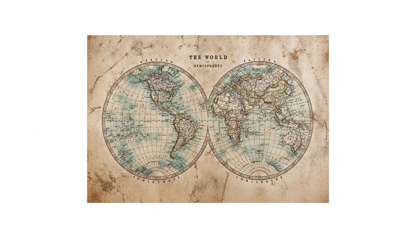 Vintage-Weltkarten-Hintergrundbild