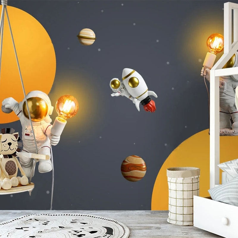 Ruimte-achtergrond <br/> Astronaut, geweldig idee!