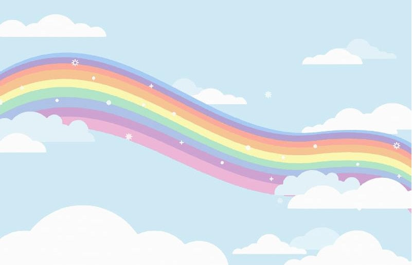 Papier Peint Arc en Ciel Pastel