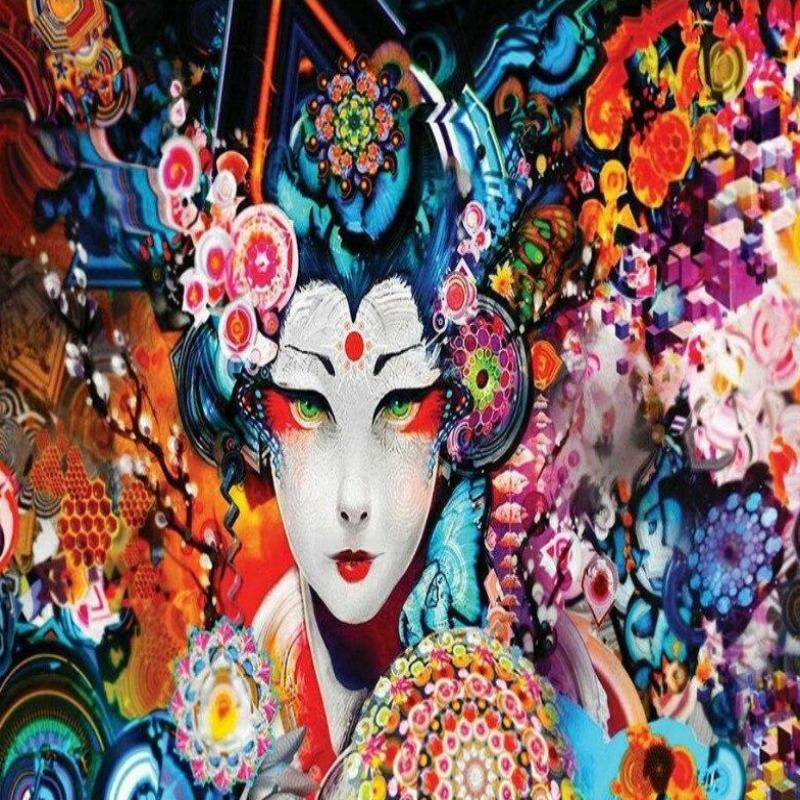 Papier Peint Japonais Coiffe Nippone