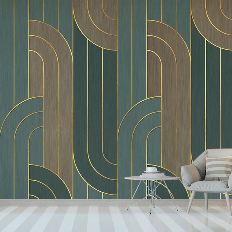 Grüne Wohnzimmertapete