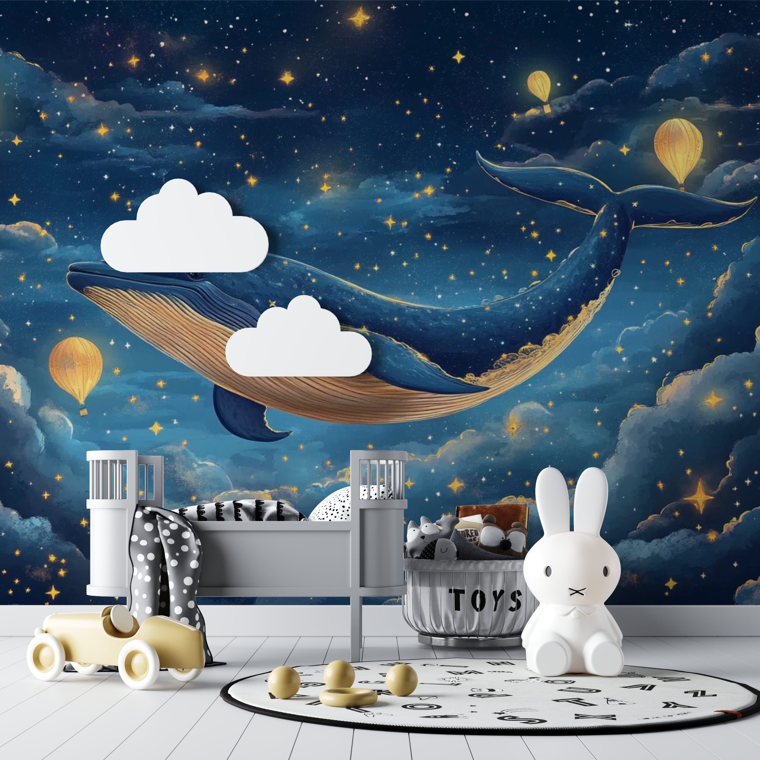 Papier peint marin royal blue bebe tipi