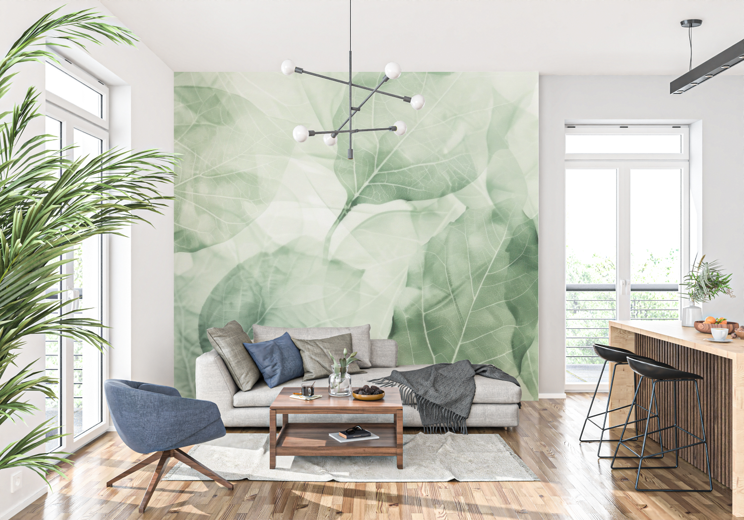 Papier Peint Nature Vert - panoramique tendance