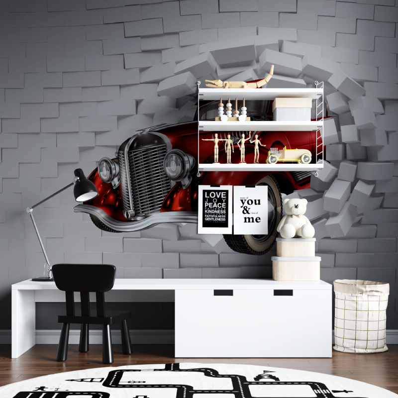 Papier peint xxl voiture tapisserie chambre ados