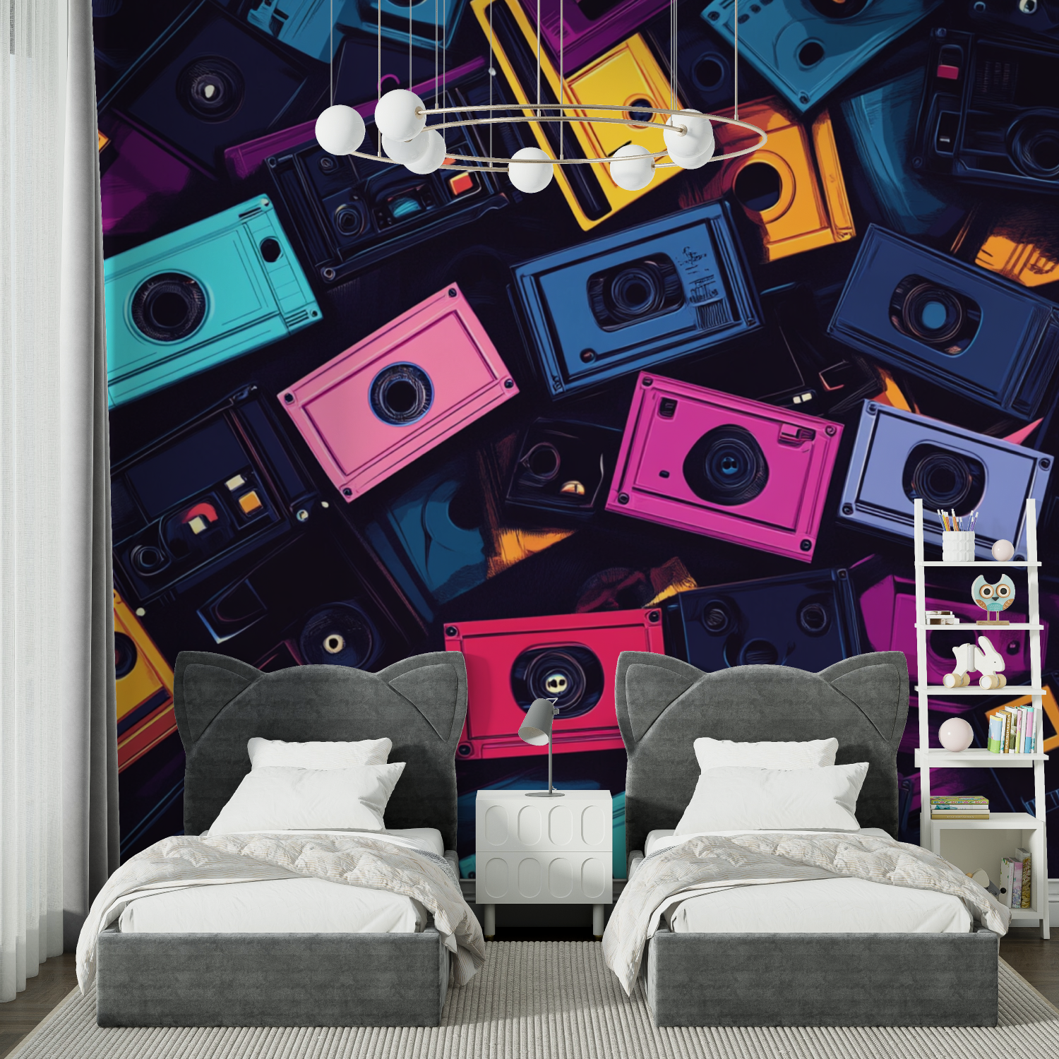 Papier peint musique annees 80 chambre spiderman