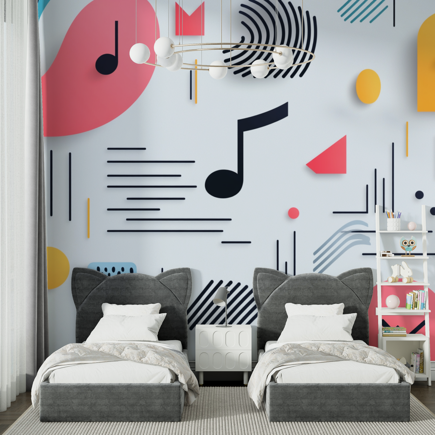 Papier peint intisse musique chambre spiderman