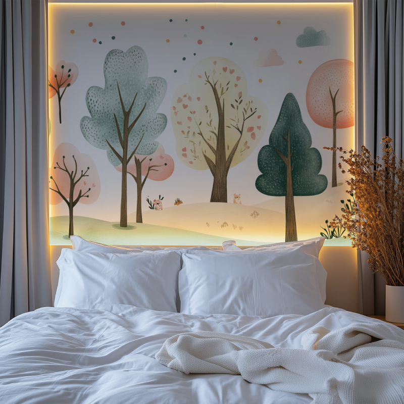 Papier peint arbre chambre enfant chambre premium