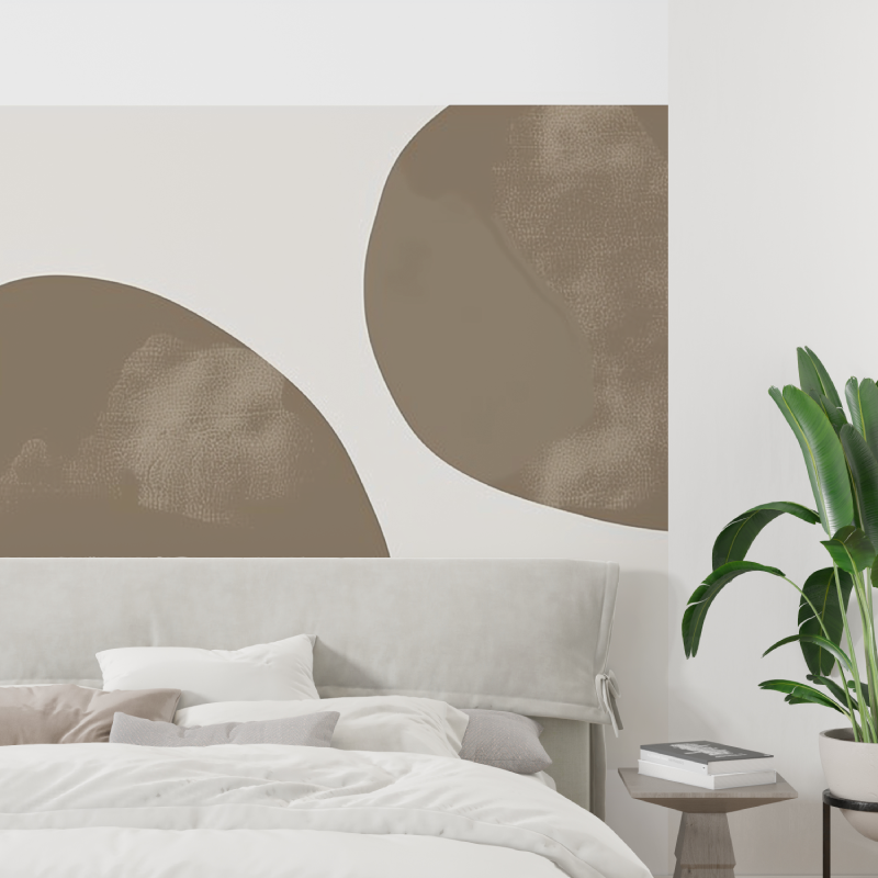 Papier peint panoramique rochers marrons tapisserie tendance