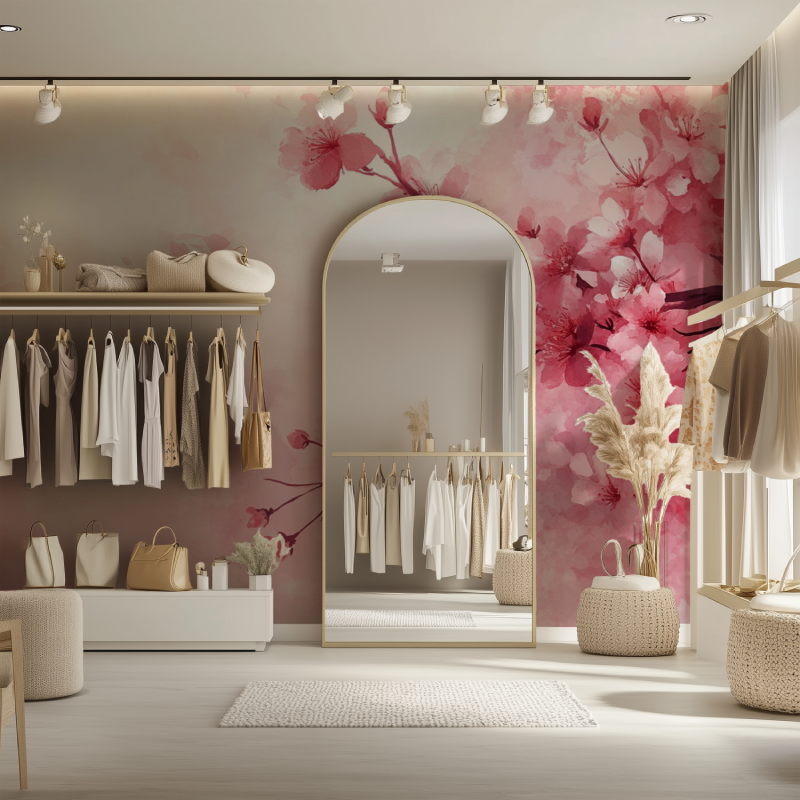 Papier peint arbre japonais dressing