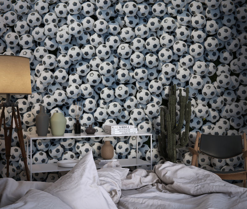 Papier peint foot puzzle chambre dado1